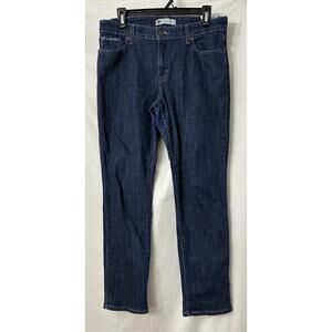 Levis Womens Dark Wash Stretch Mid Rise Skinny‎ Jeans Denim Size 12/31 EUC